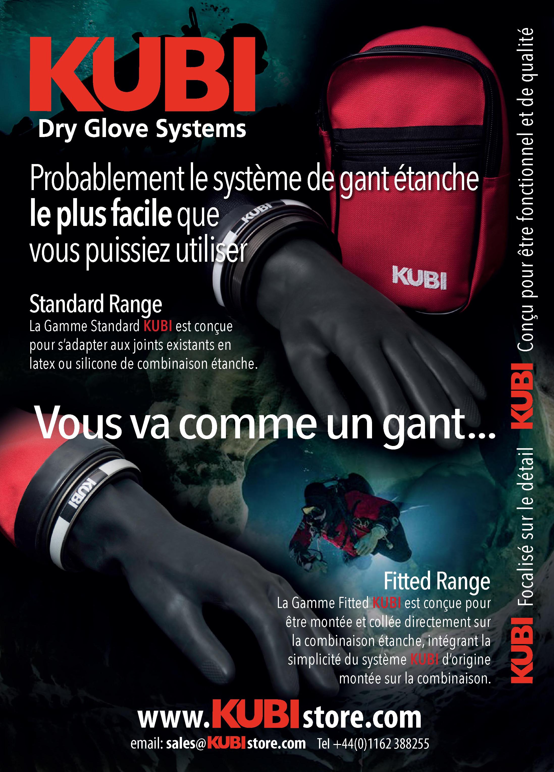 KUBI Dry Gloves A2 Dive Store Poster - French Edition