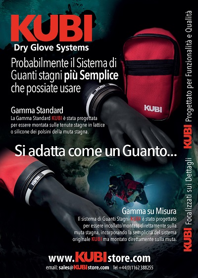 KUBI Dry Gloves A2 Dive Store Poster - Italian Edition