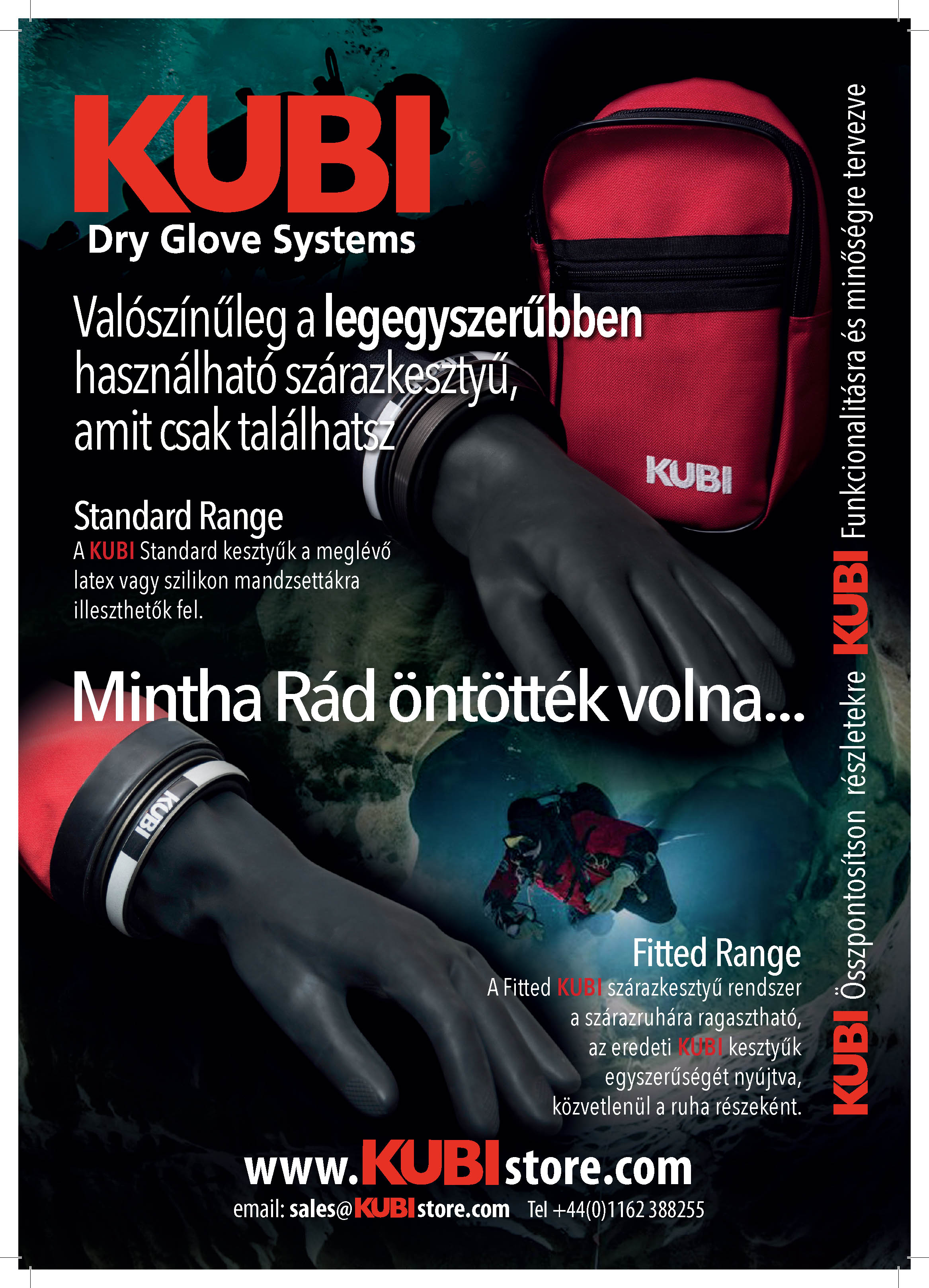 KUBI Dry Gloves A2 Dive Store Poster -  Hungarian Edition