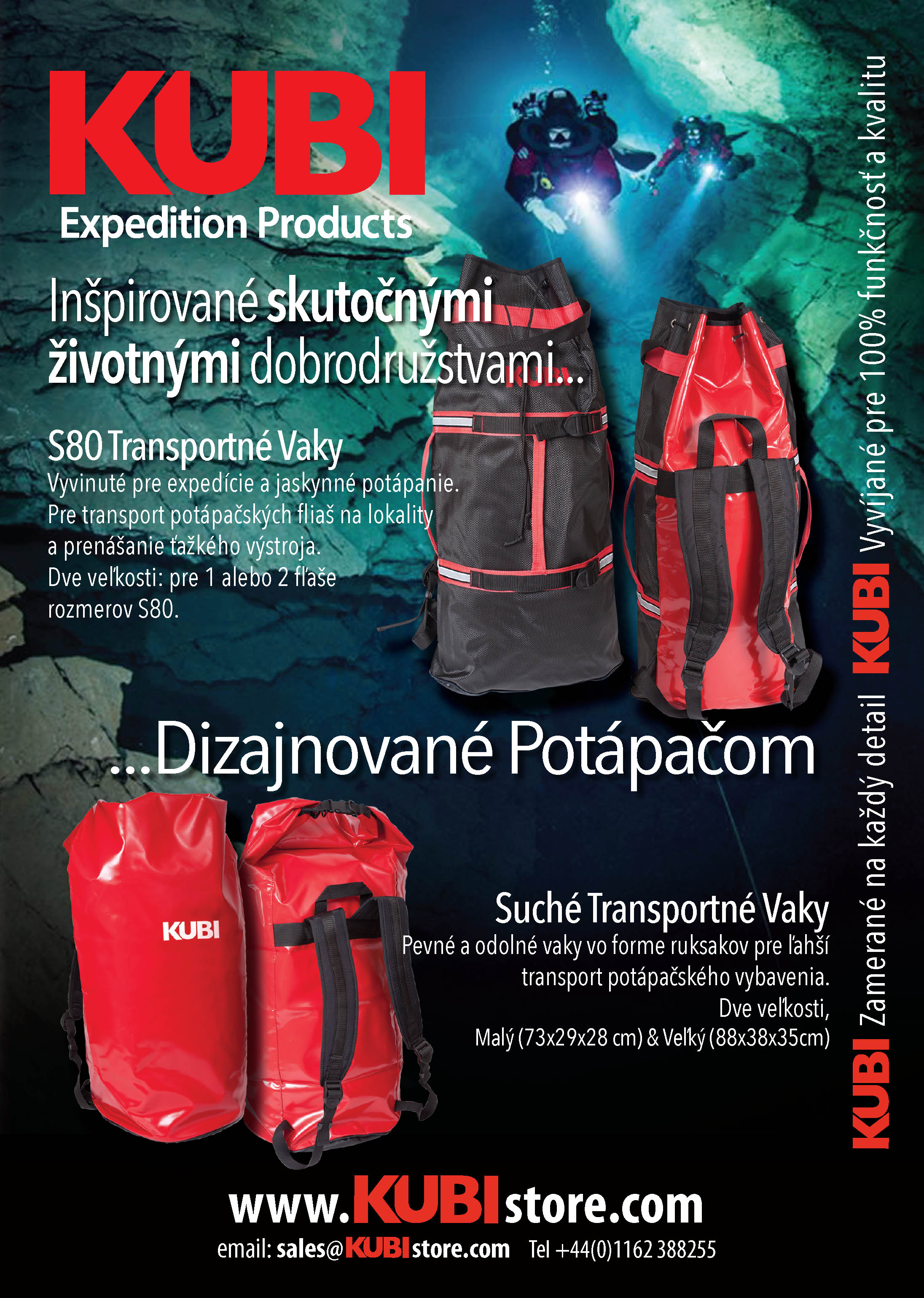 KUBI Expedition Products A2 Dive Store Poster  - Slovak/Czech Edition