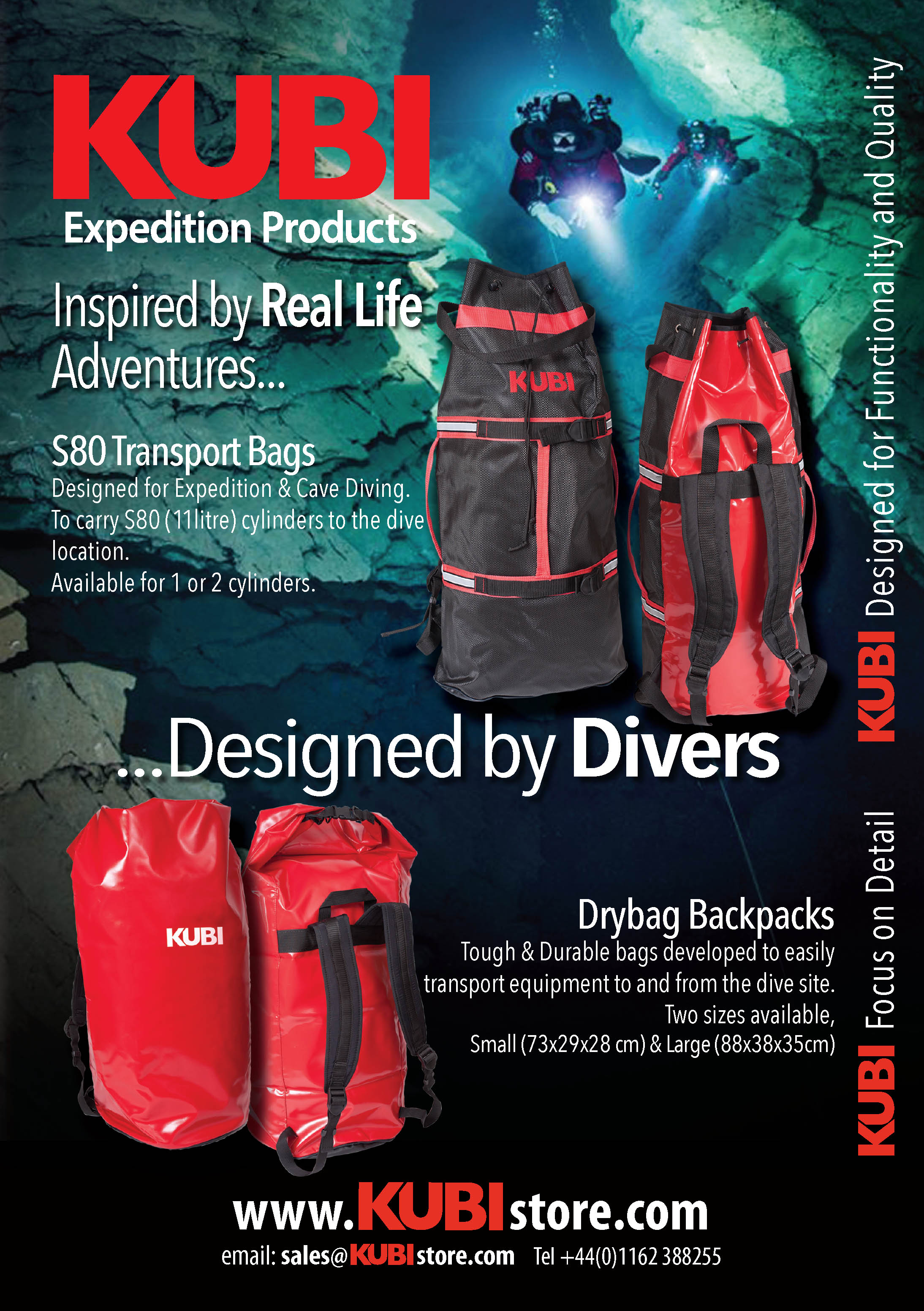 KUBI Expedition Products A2 Dive Store Poster - English Edition