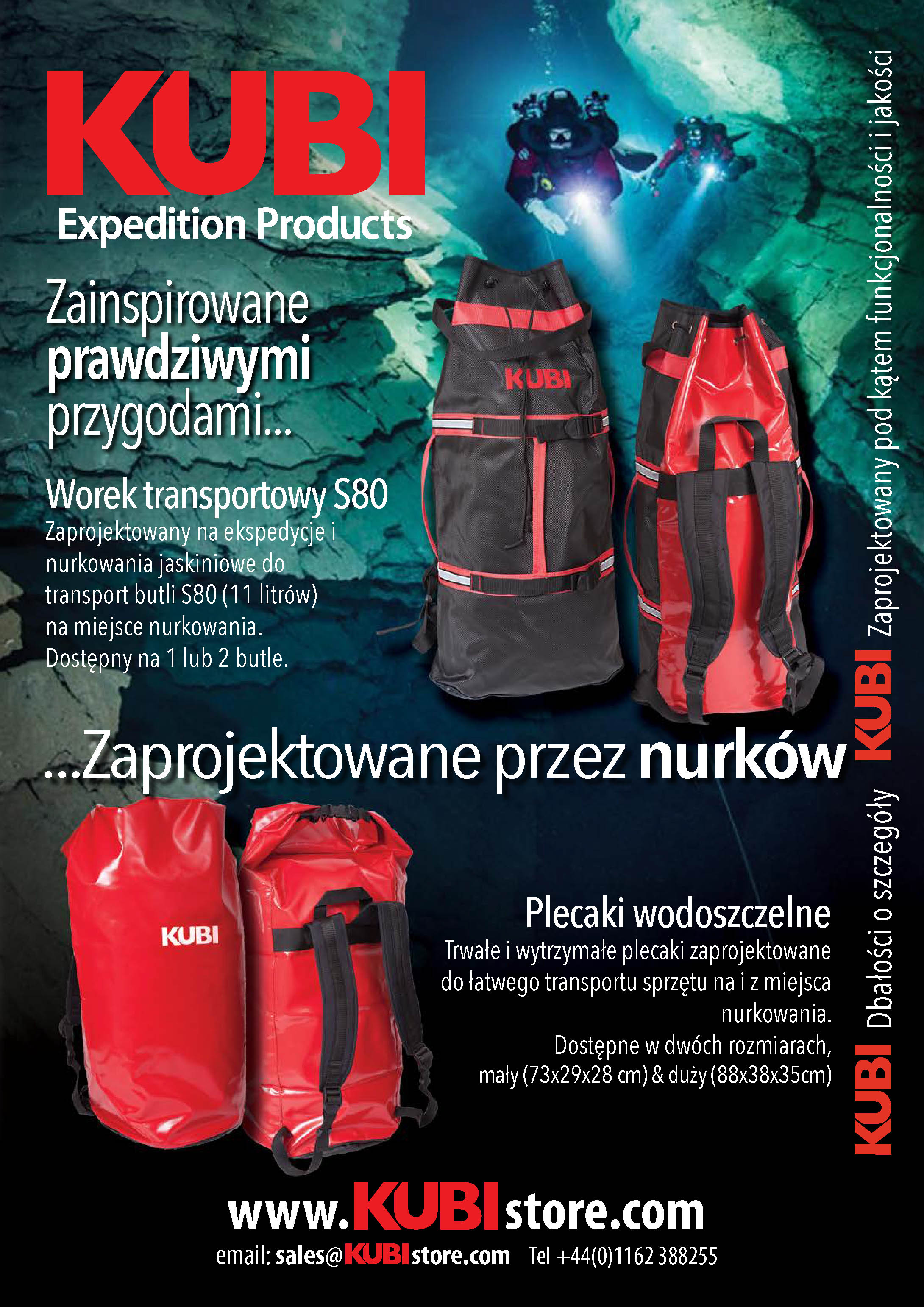 KUBI Expedition Products A2 Dive Store Poster - July 2019 - Polish Edition