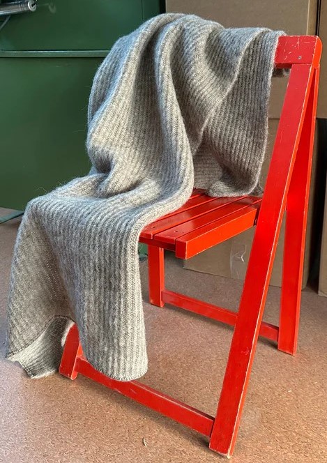 VAMRA 100% Brushed Icelandic Wool Blanket - size: 80x160cm - Beige